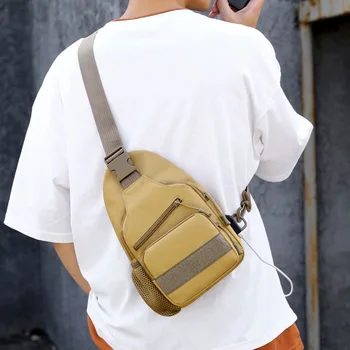 Мужская Нагрудная сумка через плечо, Многофункциональная поясная сумка, повседневная сумка, Уличные сумки-Мессенджеры, Противоугонный кошелек для мобильного телефона, сумка для продуктов  5
