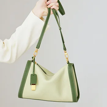 Женская сумка через плечо из натуральной кожи, изысканный дизайн, минимализм, сумка через плечо  4