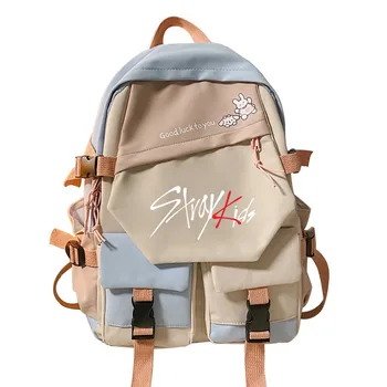 Корейский пэчворк, контрастный детский рюкзак в стиле пэчворк, Ins, Рюкзак для учащихся средней школы в стиле Харадзюку, Рюкзак для путешествий  5