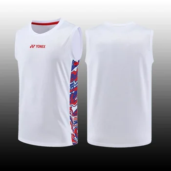 YY Летние рубашки для бадминтона, Мужская футболка, Спортивная футболка для настольного тенниса с короткими рукавами, Повседневная футболка для бега  5