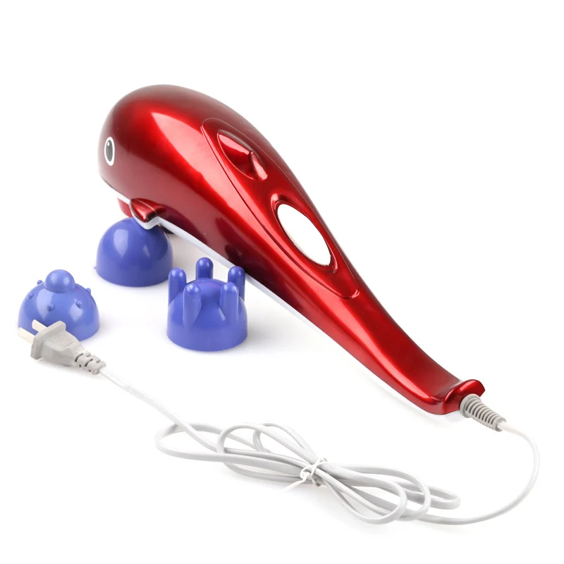 1 комплект Электрического Массажера для спины в форме дельфина, Вибрационный акупунктурный массаж Всего тела, инструмент для снятия мышечной боли