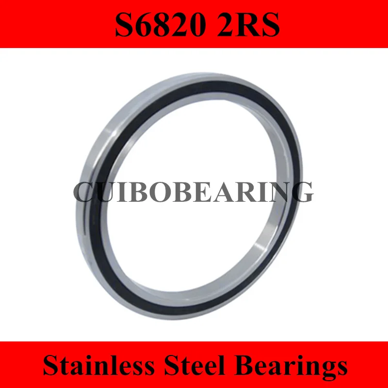 S6820 2RS, шарикоподшипники с защитой из нержавеющей стали, S61820 2RS, размер: 100 *125 * 13 мм