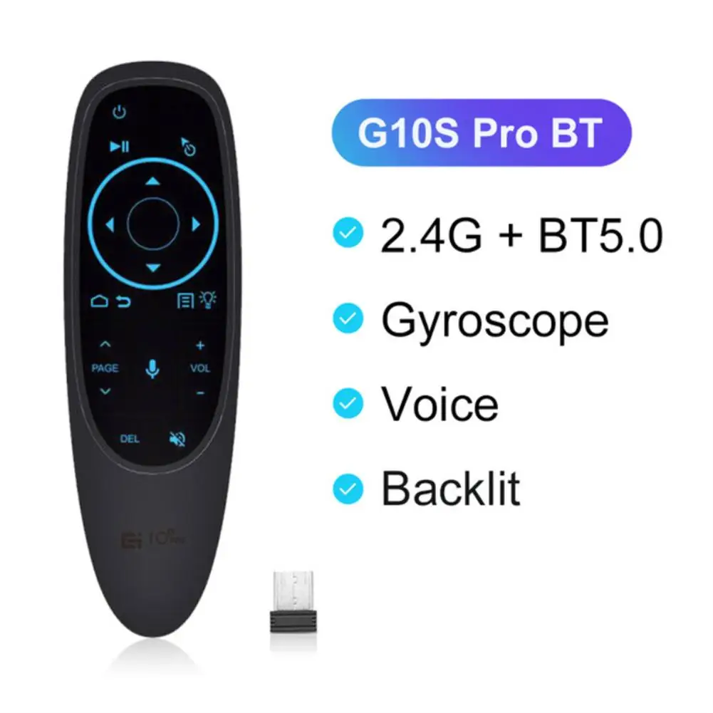 Умный Голосовой пульт дистанционного управления Беспроводной Air Fly Mouse 2.4g G10 G10s Pro Гироскоп ИК Обучение Совместим с Android TV Box