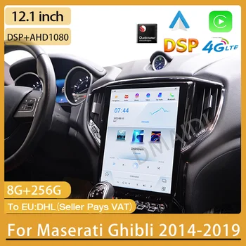 Автомобильная Радионавигация Tesla Для Maserati Ghibli 2014-2019 Qualcomm Android 11 CarPlay Авто Мультимедиа WIFI DSP GPS Bluetooth MP3  5