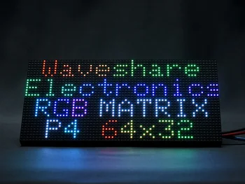 Полноцветная светодиодная матричная панель RGB с шагом 4 мм 64 × 32 пикселя С регулируемой яркостью, отображающая текст, красочное изображение  4