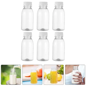 6 шт., Бутылочки для молока, Многоразовые бутылки для воды, Детский Сок, Маленькие Пластиковые Крышки, Прозрачный контейнер Для кормления  0