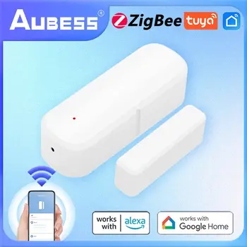 Tuya Smart Zigbee WiFi Дверной Датчик, Детекторы Открытия/Закрытия Окна, приложение Smart Life для управления Через Alexa Google Home  10