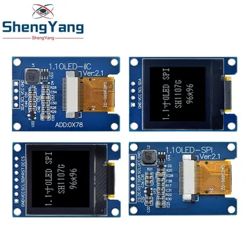 1,1-Дюймовый OLED-дисплей 96 × 96 ЖК-модуль Интерфейс SPI SH1107 4PIN/7PIN ЖК-дисплей 1,1 