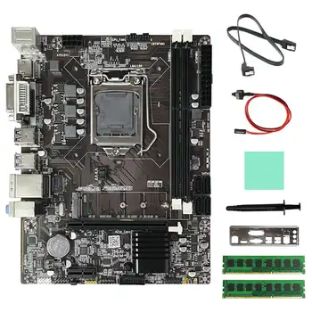 Материнская плата B85 + 2XDDR3 4 ГБ Оперативной памяти 1600 МГц + Кабель SATA + Кабель переключения + Перегородка + Термопаста LGA1150 DDR3 M.2 NVME DVI VGA  5