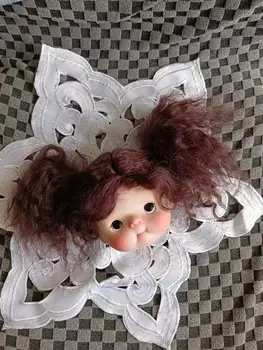 Мохеровый парик Blythe Варьируется в зависимости от стиля DIY, 9-11 дюймов, Парик Подходит для Qbaby Amydoll Shaonvyu Hminordoll, Аксессуары для кукол BJD с Большой головой  4