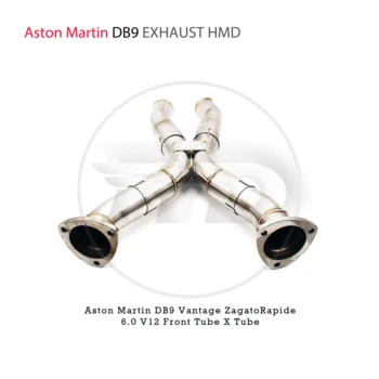 Передняя Труба выхлопной системы HMD X Tube для Aston Martin DB9 Vantage Zagato Rapide 6.0L V12 Без Cat  5