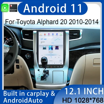 12,1 дюймов Android 11 Для Toyota ALPHARD 20 2008-2014 Автомобильный Мультимедийный Плеер GPS Навигация Carplay Радио Экран Головного устройства 4G WIFI  5