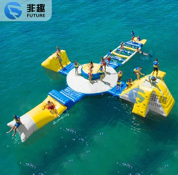 Новый дизайн Коммерческого надувного Плавучего аквапарка Aqua Sports Park для продажи  5