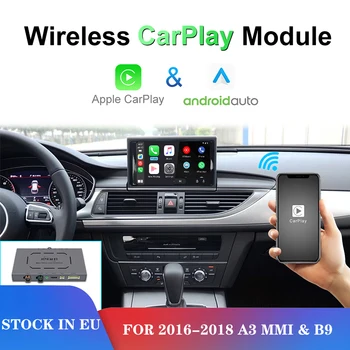 Беспроводной модуль Apple Carplay для 2016-2018A3 MMI & B9 iOS13 Android Mirror Car Play Android Auto проводной ai box  5