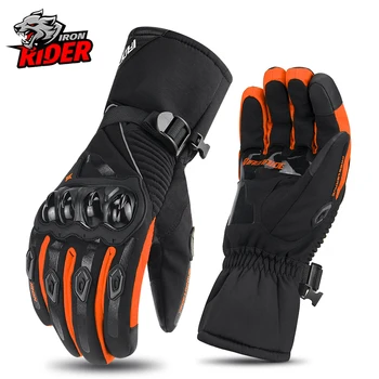Новые зимние мотоциклетные перчатки с сенсорным экраном для мотокросса, водонепроницаемые, ветрозащитные, защитные, теплые перчатки, мужские Guantes Moto Luvas  5