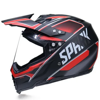 Мотоциклетный шлем для бездорожья, раллийный шлем, защита от ультрафиолета, мотоциклетный шлем, дорожный полнолицевой шлем  5