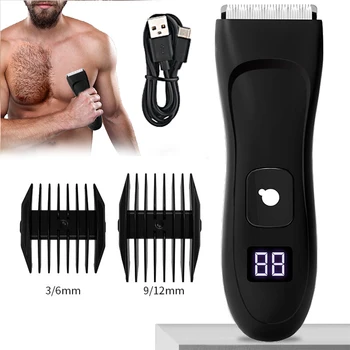 Электрическая Мужская бритва для стрижки волос, Машинка для стрижки волос, машинка для стрижки тела, мужской эпилятор бикини, Водонепроницаемая бритва Ipx7  5