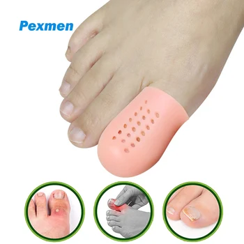 Pexmen 2шт Гелевые накладки для пальцев ног Нарукавники Обеспечивают Обезболивание мозолей Волдырей и вросших ногтей на больших пальцах ног  5