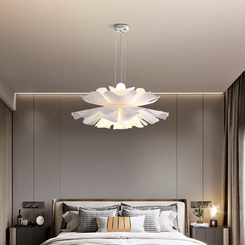 Подвесные светильники Nordic Led для гостиной, столовой, кухни, Спальни, Подвесной светильник, Современная Подвесная люстра, Белый светильник  5