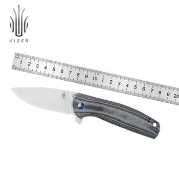 Охотничий нож Kizer Gemini V3471N4 2022 Новый Складной Карманный Нож для мужчин с ручкой Micarta и лезвием N690  5
