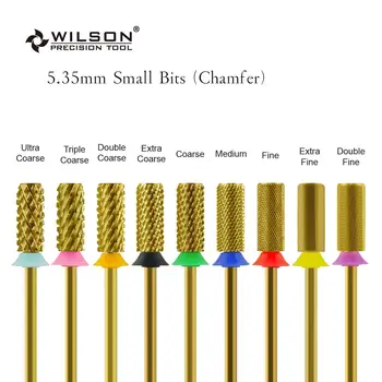 WILSON 5,35 мм маленькие бочкообразные биты с фаской Новый стиль набор сверл для ногтей твердосплавный для удаления геля  5