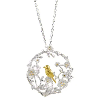 Ожерелья и подвески в виде птиц из стерлингового Серебра 925 пробы для женщин Высокого качества-серебро-ювелирные изделия  5