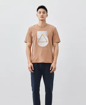 J1057, летняя новая мужская футболка с короткими рукавами, футболка с круглым вырезом в американском стиле.  5
