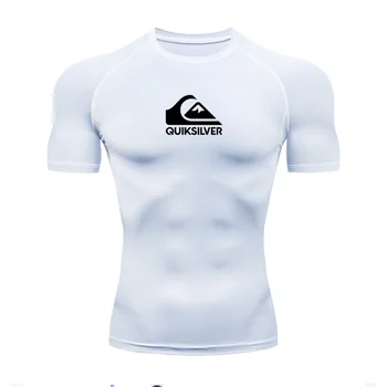 Мужская футболка для бега, мужская компрессионная футболка для фитнеса, быстросохнущая облегающая футболка для занятий в тренажерном зале, Мужские футболки для бега, джерси  5