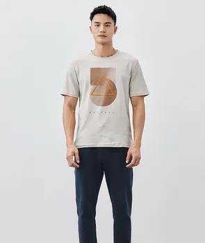 J1598 - Летняя новая мужская футболка с короткими рукавами и круглым вырезом в американском стиле.  10