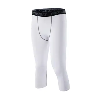 Мужские компрессионные брюки, Дышащие быстросохнущие Эластичные Колготки для бега, Мужские Леггинсы, Тренажерный зал, Баскетбол, Спортивные штаны для йоги  1