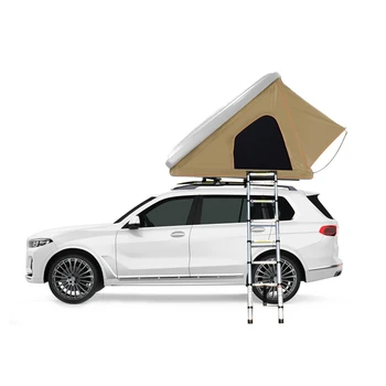 ABS Треугольная жесткая оболочка, Универсальная Палатка для кемпинга на 3-4 человека, Автомобильная Палатка на крыше  5