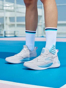 Баскетбольная обувь Hongxing Erke, Летняя прочная амортизирующая спортивная обувь из сетчатого материала с низким верхом, дышащая Обувь  10
