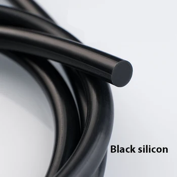 Черный твердый силиконовый шнур Диаметром 1 мм ~ 25 мм Белая резиновая прокладка Отделка уплотнительные полосы уплотнительное кольцо Высокая температура Водонепроницаемый  5