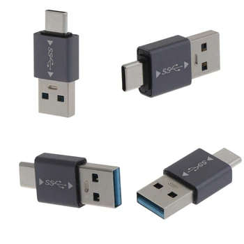 Универсальный конвертер Type-C в USB3.0 для мужчин, адаптер для преобразования 10 Гбит/с для Офиса  0