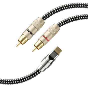 Аудио 5N OCC Type C к аудиокабелю RCA, акустический усилитель, кабель RCA  1