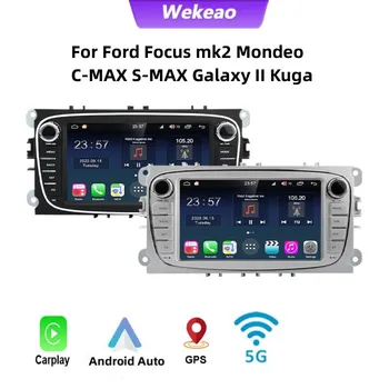 Для Ford Focus S-Max Mondeo 9 Galaxy C-Max GPS Навигация Видео Автомобильный Android CarPlay Радио Мультимедийный плеер БЕЗ DVD  5