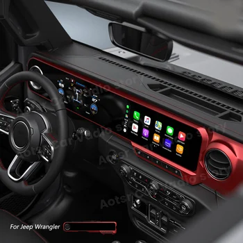 Длинная Полоса Android Кластерный экран 2Din Для Jeep Wrangler JL Gladiator 2018-2021 Авторадио Мультимедийный Плеер GPS Навигация  5