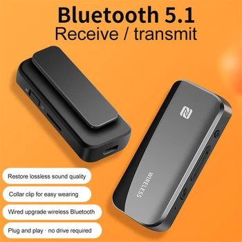 Стерео Аудио Bluetooth Приемник Передатчик BT5.1 NFC Type C Зарядка Автомобильный Звонок по громкой связи Беспроводной TF Aux 3,5 мм Bluetooth Автомобильный Комплект  5