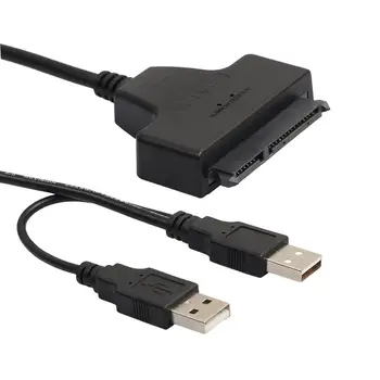 Usb-Sata USB 2,0-2,5 дюймовый жесткий диск 7 + 15pin SATA Кабель-адаптер Для жесткого диска SATA SSD и адаптер жесткого диска Usb2.0 Источник питания  10