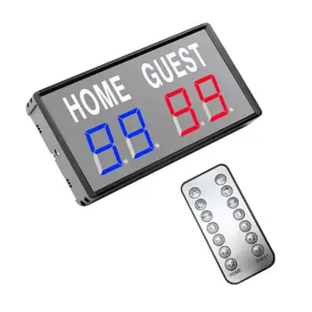 Цифровое табло подсчета очков Мини-Электронное табло со светодиодной подсветкой для волейбола, игр в помещении, домашнего баскетбола на открытом воздухе  10