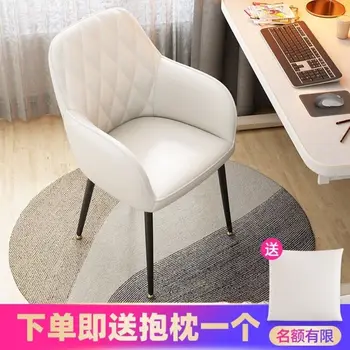 Легкое роскошное обеденное кресло со спинкой для домашнего макияжа, косметическое кресло для маникюра знаменитостей из Интернета  10