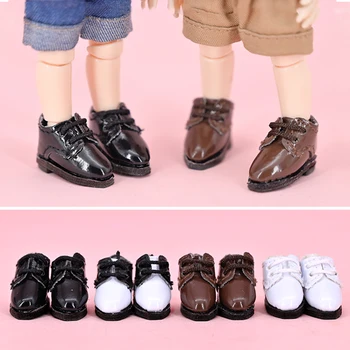Черный, Белый Цвет, Яркая Кожаная Кукольная Обувь Obitsu 11, Кукольная Обувь с острым носком, игрушки 