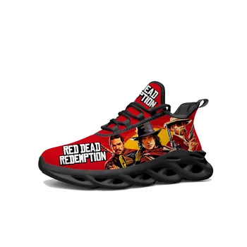 Видеоигра Red Dead Redemption Кроссовки на плоской подошве Мужские Женские Подростковые спортивные кроссовки Высококачественная Обувь на шнуровке, Сшитая на заказ  10