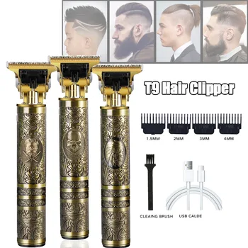 Винтажная Профессиональная машинка для стрижки волос T9, Перезаряжаемая через USB, Машинка для стрижки волос, Бритва Для мужчин, Беспроводные машинки для стрижки волос, Лидер продаж  5