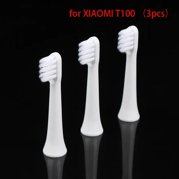3 шт. Звуковая электрическая зубная щетка для XIAOMI T100 Отбеливающие мягкие вакуумные сменные головки DuPont Насадки с чистой щетиной  5