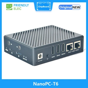 FriendlyELEC NanoPC-T6 Совет по развитию RK3588 Cortex A76 6TOPs 16G 256GB двойной порт 2.5G  2