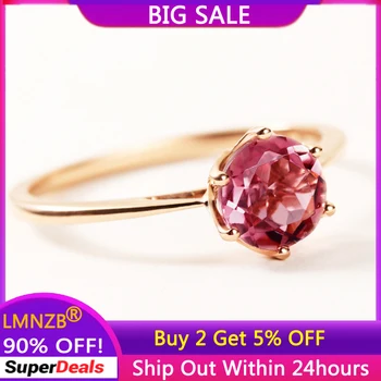 Новое Модное кольцо цвета розового золота, Роскошное кольцо с красным кристаллом и рубином, подарок Леди на годовщину, Тибетские серебряные свадебные украшения для женщин  4