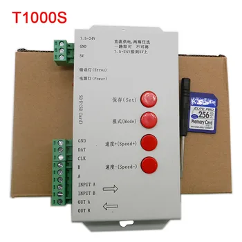T1000S 2048 Пикселей DMX 512 Контроллер SD-Карты WS2801 WS2811 WS2812B LPD6803 Светодиодная Лента DC5V 12V 24V RGB полноцветный Контроллер  10