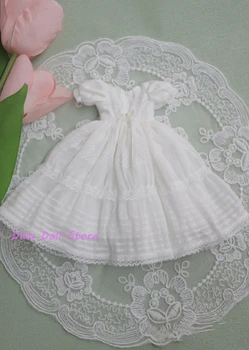 (Специальная распродажа) Кукольная одежда Dula Платье Белая двойная юбка Blythe ob24 Bjd Doll  5