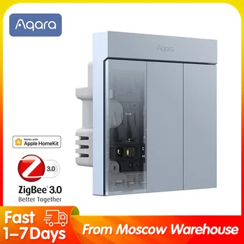 Aqara H1M Smart Switch ZigBee 3.0 Беспроводное управление, Домашняя Автоматизация, Переключатель времени, Управление Приложением, Энергосбережение, Мониторинг мощности  10